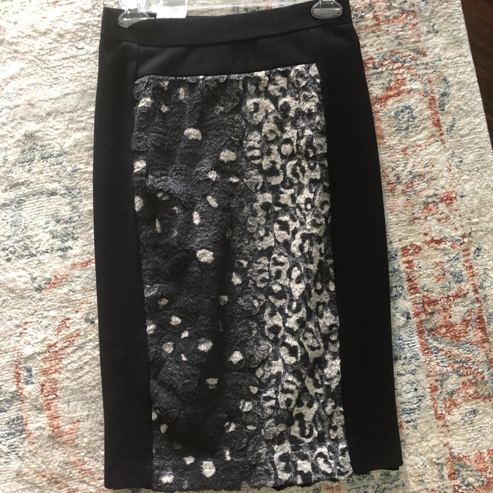 BCBG faux fur pencil skirt